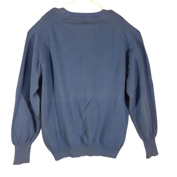 L.L. Bean vintage sweater mens XL Xlarge Blue v-neck made in USA - Picture 2 of 7